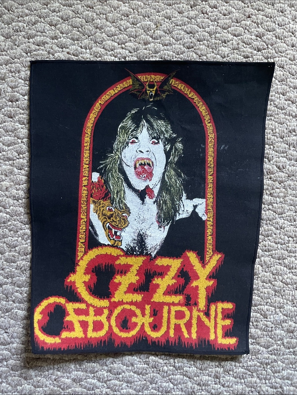 Vintage Ozzy Osbourne back patch